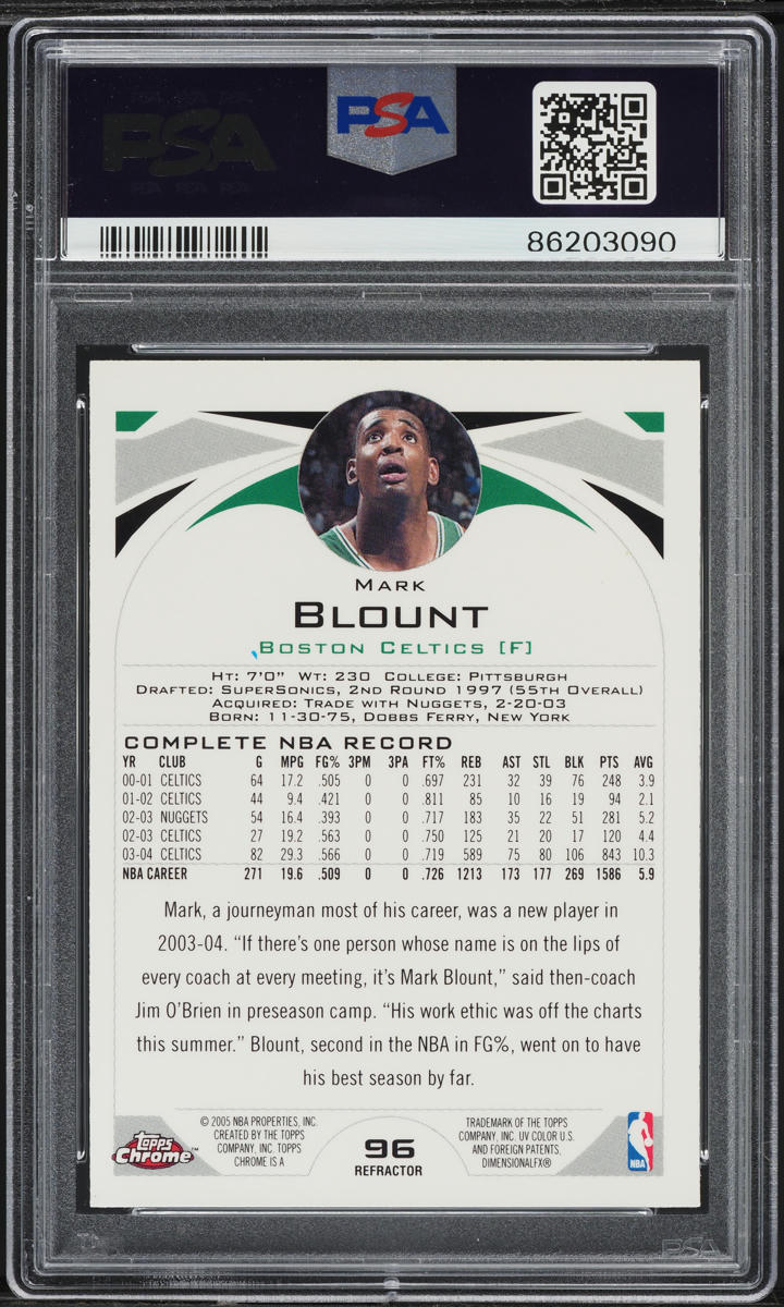 2004 Topps Chrome Refractor Mark Blount #96 PSA 10 GEM MINT