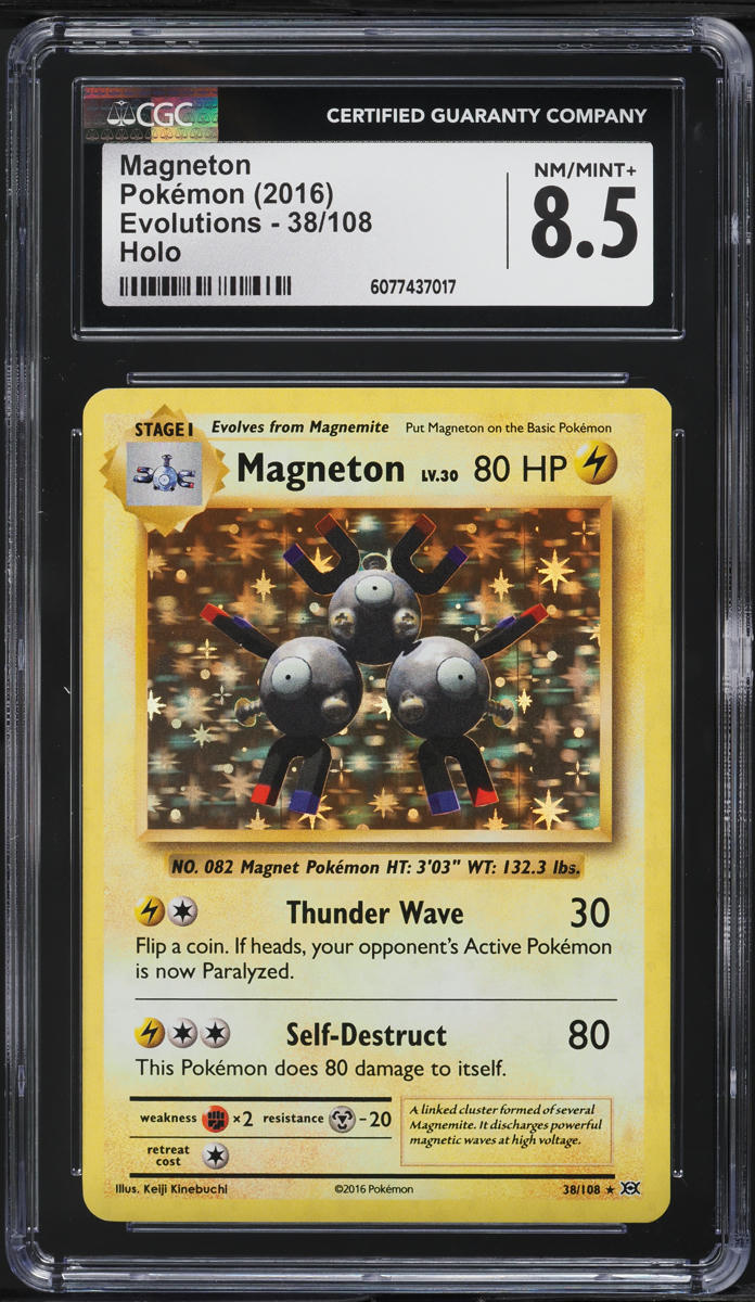 2016 Pokemon XY Evolutions Holo Magneton #38 CGC 8.5 NM-MT+