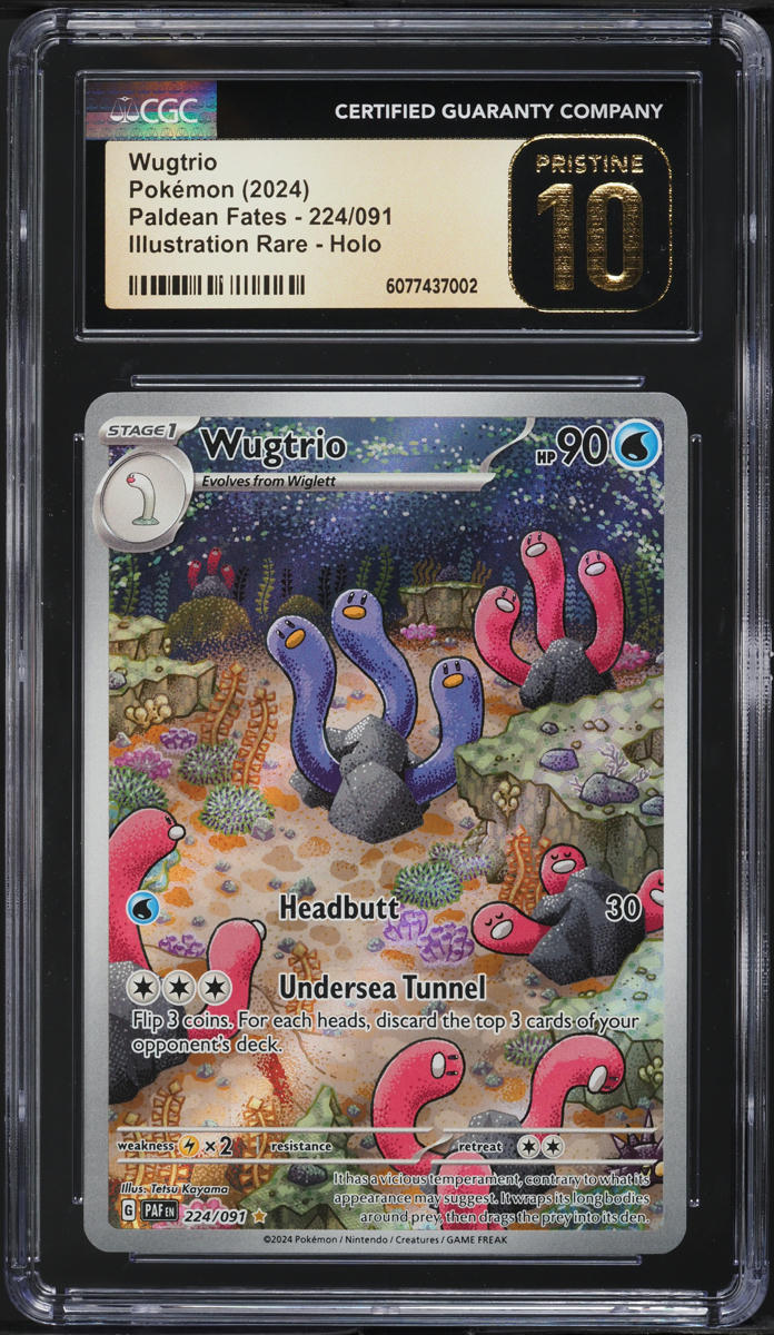 2024 Pokemon Scarlet & Violet Paldean Fates IR Wugtrio #224 CGC 10 PRISTINE