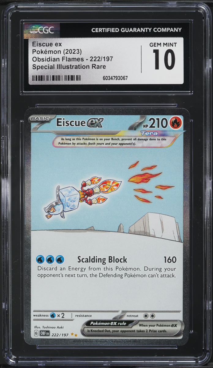 2023 Pokemon Scarlet & Violet Obsidian Flames SIR Eiscue ex #222 CGC 10 GEM MINT