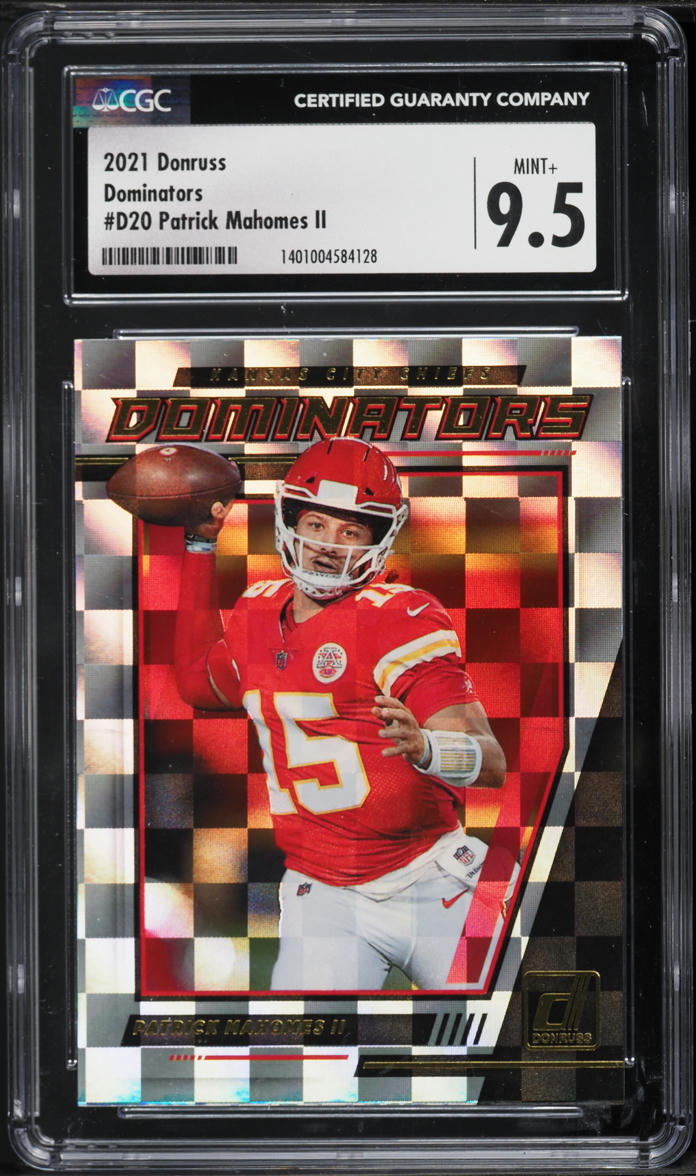2021 Donruss Dominators Patrick Mahomes II #D20 CGC 9.5 MINT+