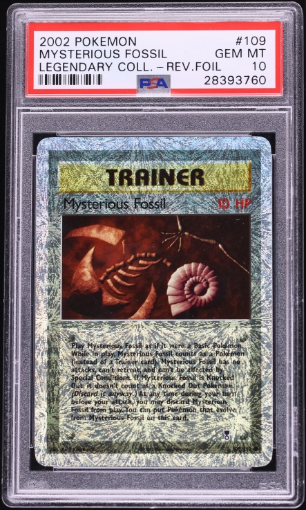 2002 Pokemon Legendary Collection Reverse Holo Mysterious Fossil #109 PSA 10 GEM MINT
