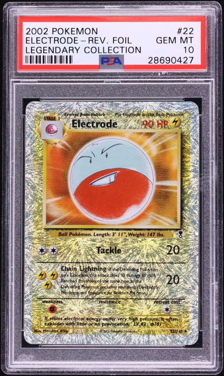 2002 Pokemon Legendary Collection Reverse Holo Electrode #22 PSA 10 GEM MINT