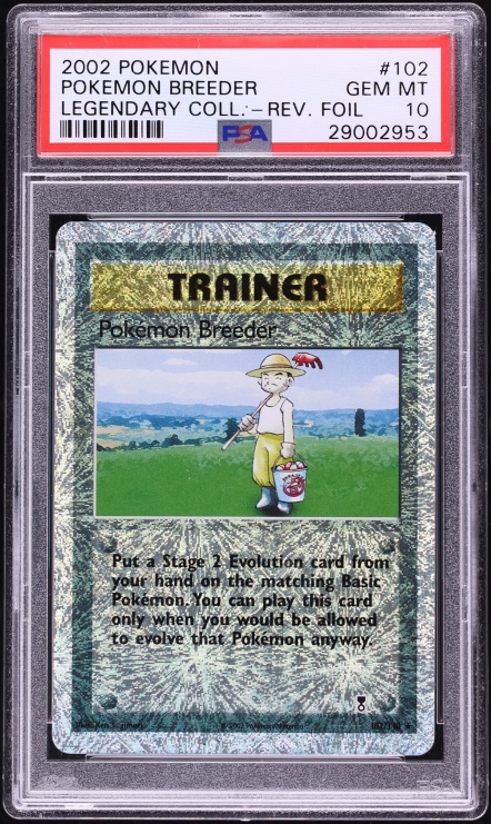 2002 Pokemon Legendary Collection Reverse Holo Pokemon Breeder #102 PSA 10 GEM MINT