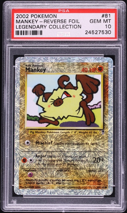 2002 Pokemon Legendary Collection Reverse Holo Mankey #81 PSA 10 GEM MINT