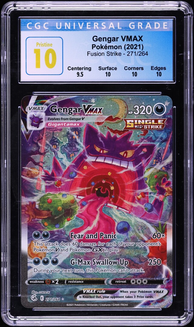 2021 Pokemon Sword & Shield Fusion Strike Alt Art Gengar VMAX #271 CGC 10 PRISTINE