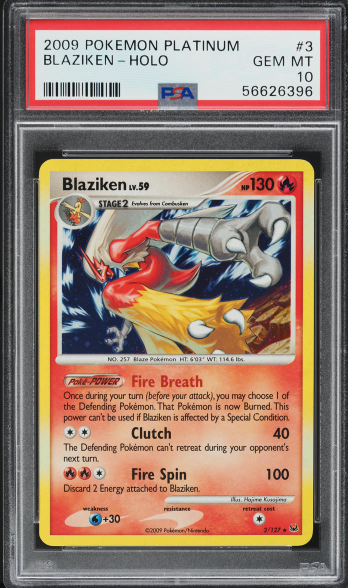 2009 Pokemon Platinum Holo Blaziken #3 PSA 10 GEM MINT