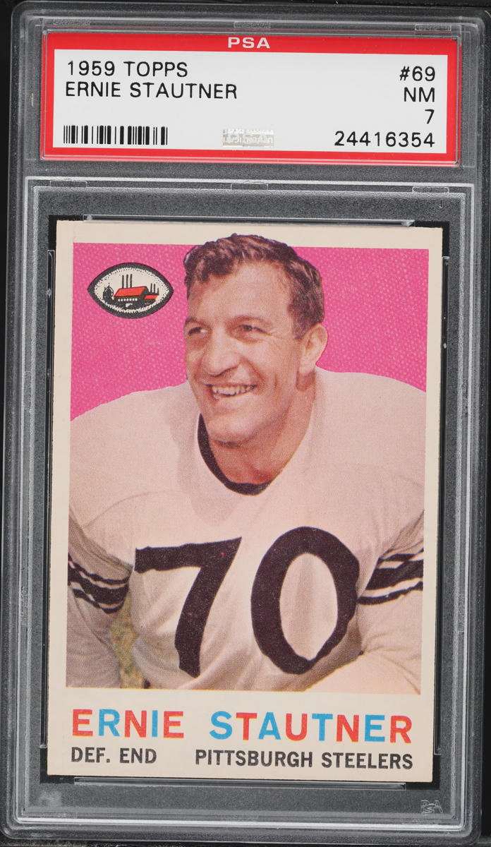 1959 Topps Football Ernie Stautner #69 PSA 7 NRMT