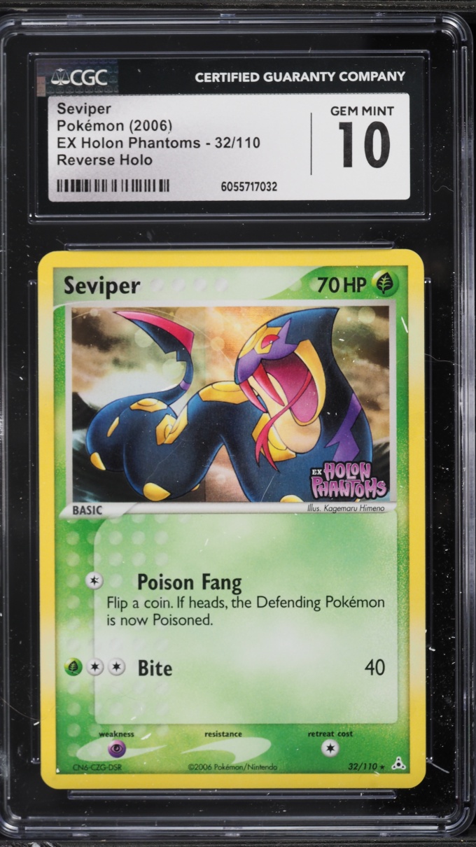 2006 Pokemon EX Holon Phantoms Reverse Holo Seviper #32 CGC 10 GEM MINT