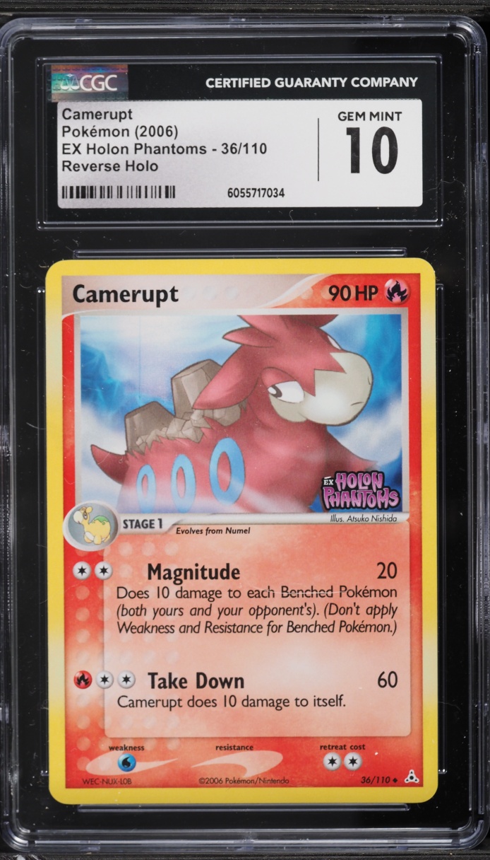 2006 Pokemon EX Holon Phantoms Reverse Holo Camerupt #36 CGC 10 GEM MINT