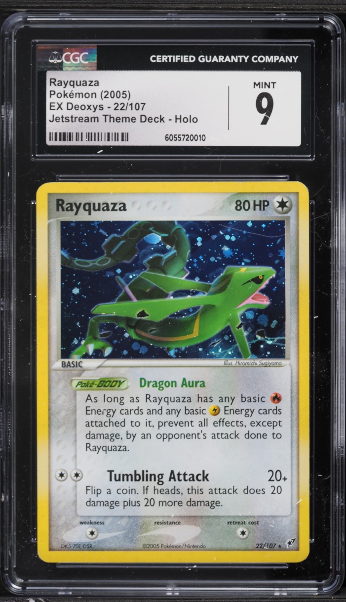 2005 Pokemon EX Deoxys Jetstream Deck Holo Rayquaza #22 CGC 9 MINT
