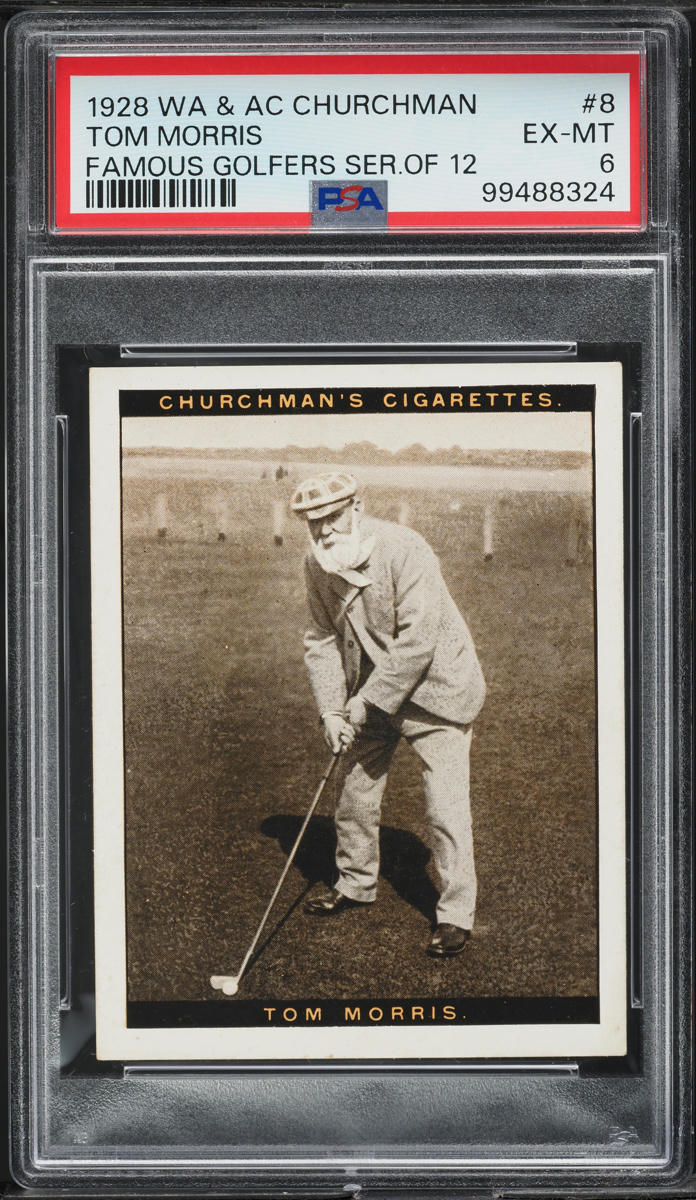 1928 WA & AC Churchman Famous Golfers Series Of 12 Tom Morris #8 PSA 6 EXMT
