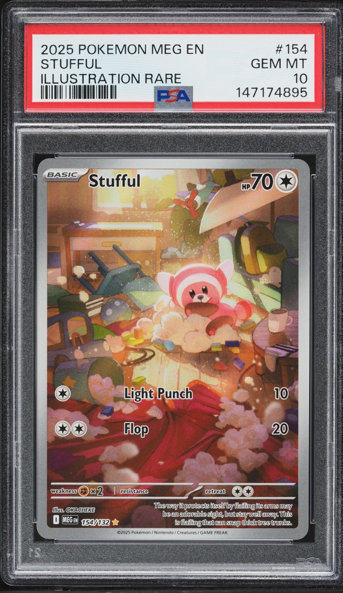 2025 Pokemon Mega Evolution IR Stufful #154 PSA 10 GEM MINT