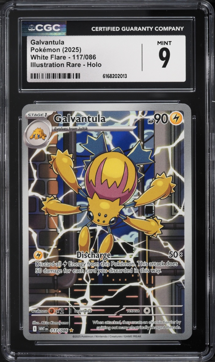 2025 Pokemon Scarlet & Violet White Flare IR Galvantula #117 CGC 9 MINT