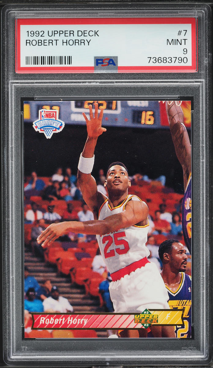 1992 Upper Deck Basketball Robert Horry ROOKIE #7 PSA 9 MINT
