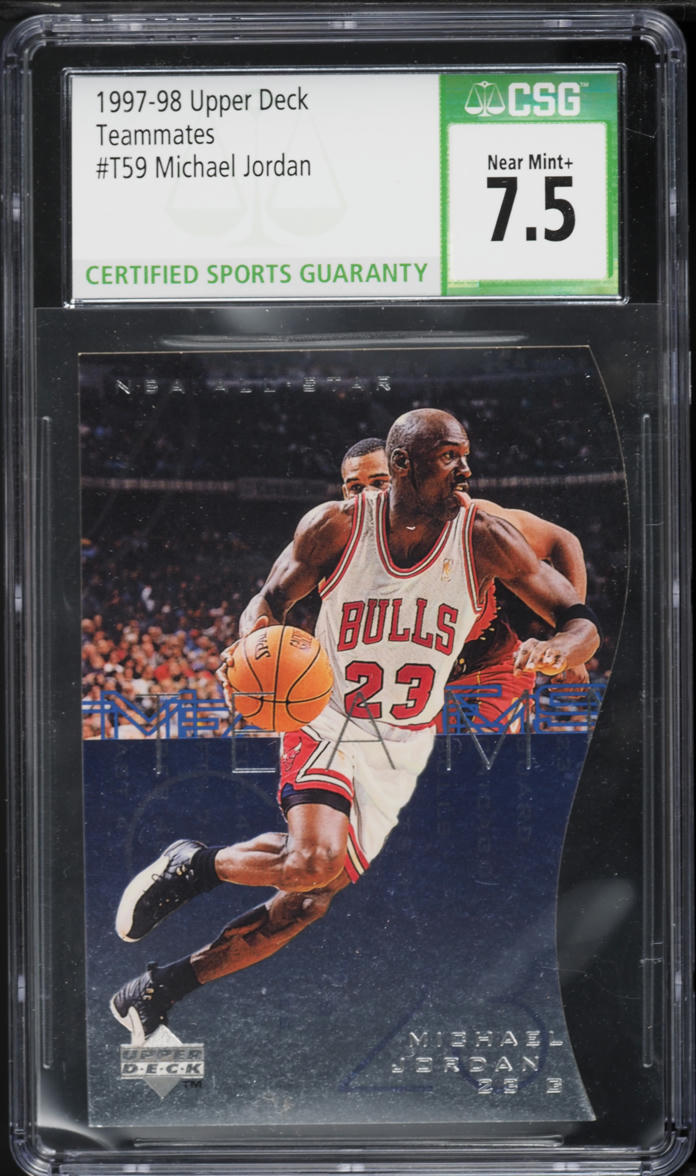 1997 Upper Deck Teammates Die-Cut Michael Jordan #T59 CSG 7.5 NRMT+