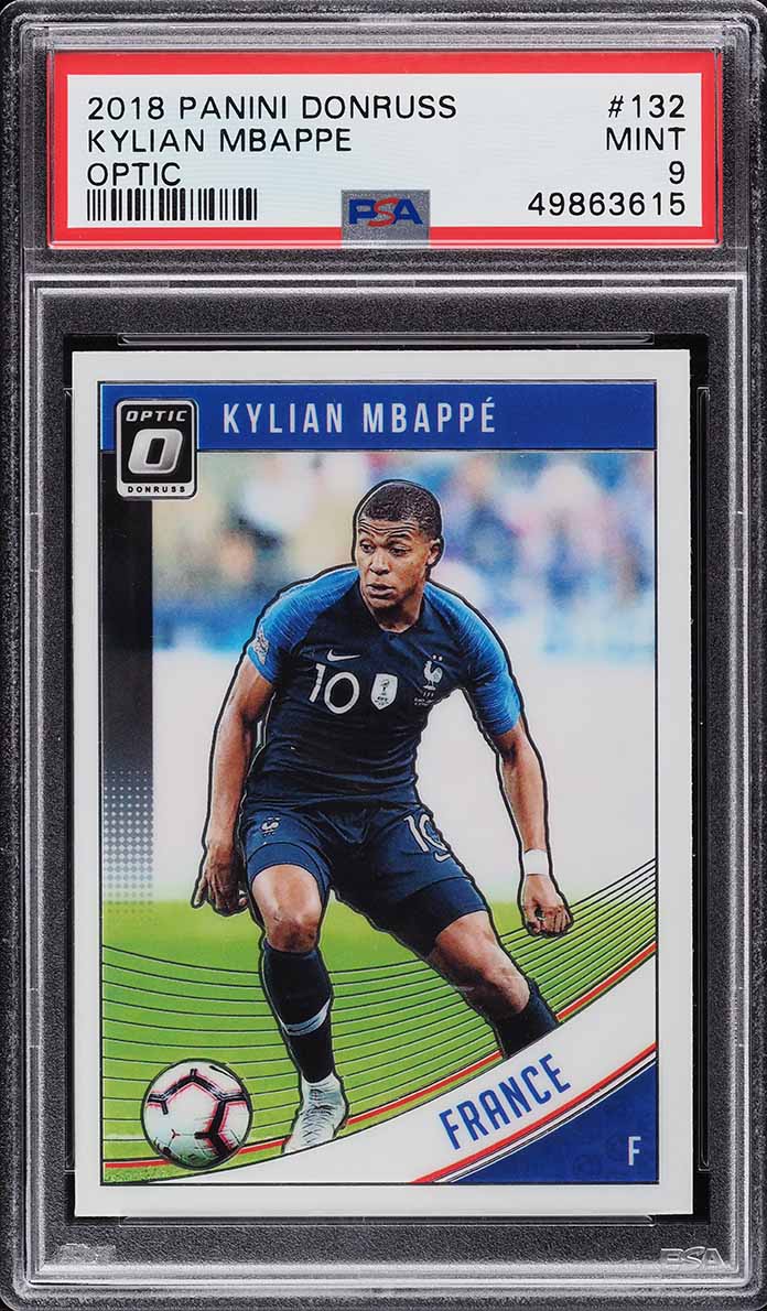2018 Panini Prizm World Cup Red Blue Wave Kylian Mbappe ROOKIE #80