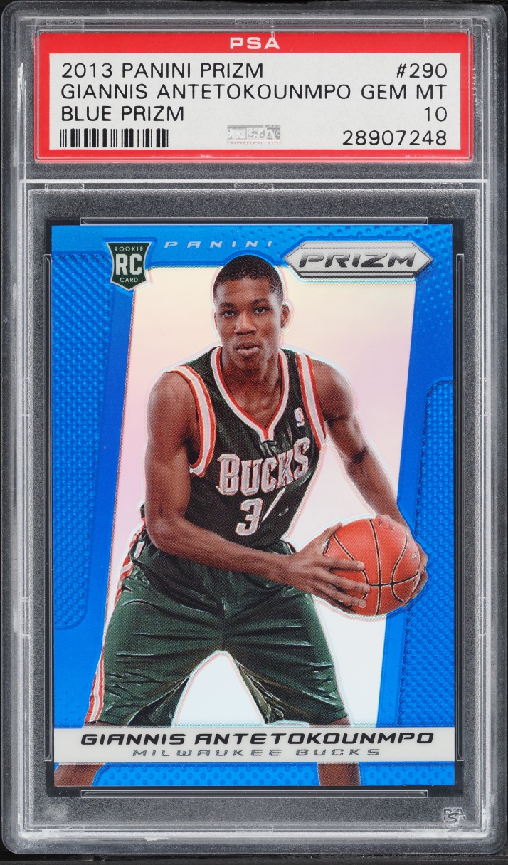 2013 Panini Prizm Blue Giannis Antetokounmpo ROOKIE #290 PSA 10 GEM MINT
