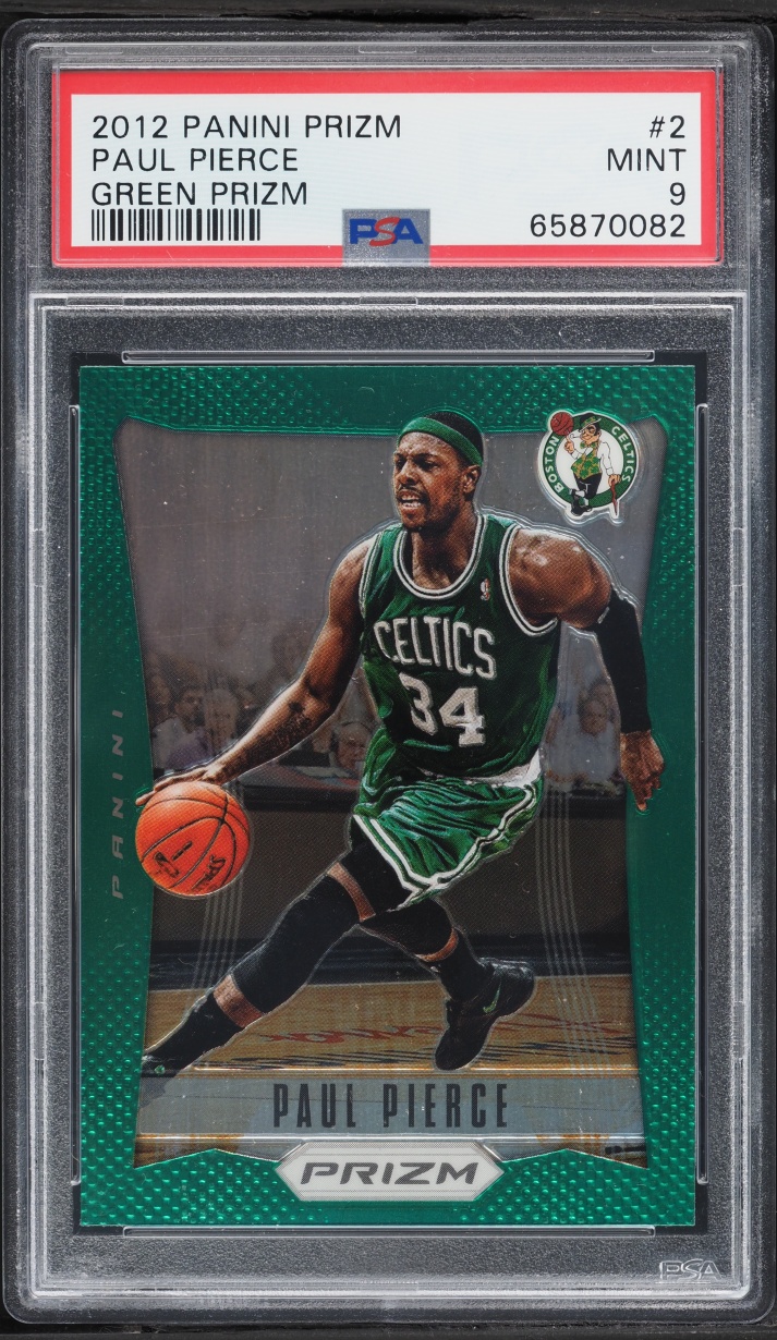 2012 Panini Prizm Green Paul Pierce #2 PSA 9 MINT