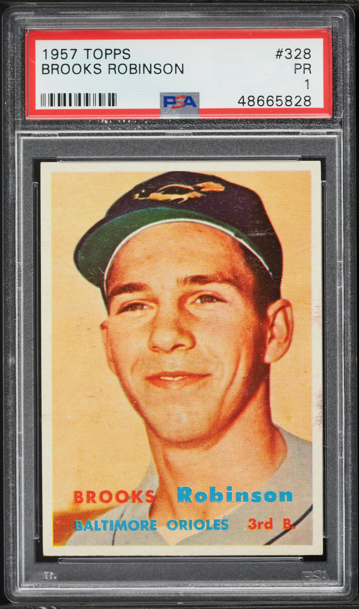1957 Topps Brooks Robinson ROOKIE #328 PSA 1 PR