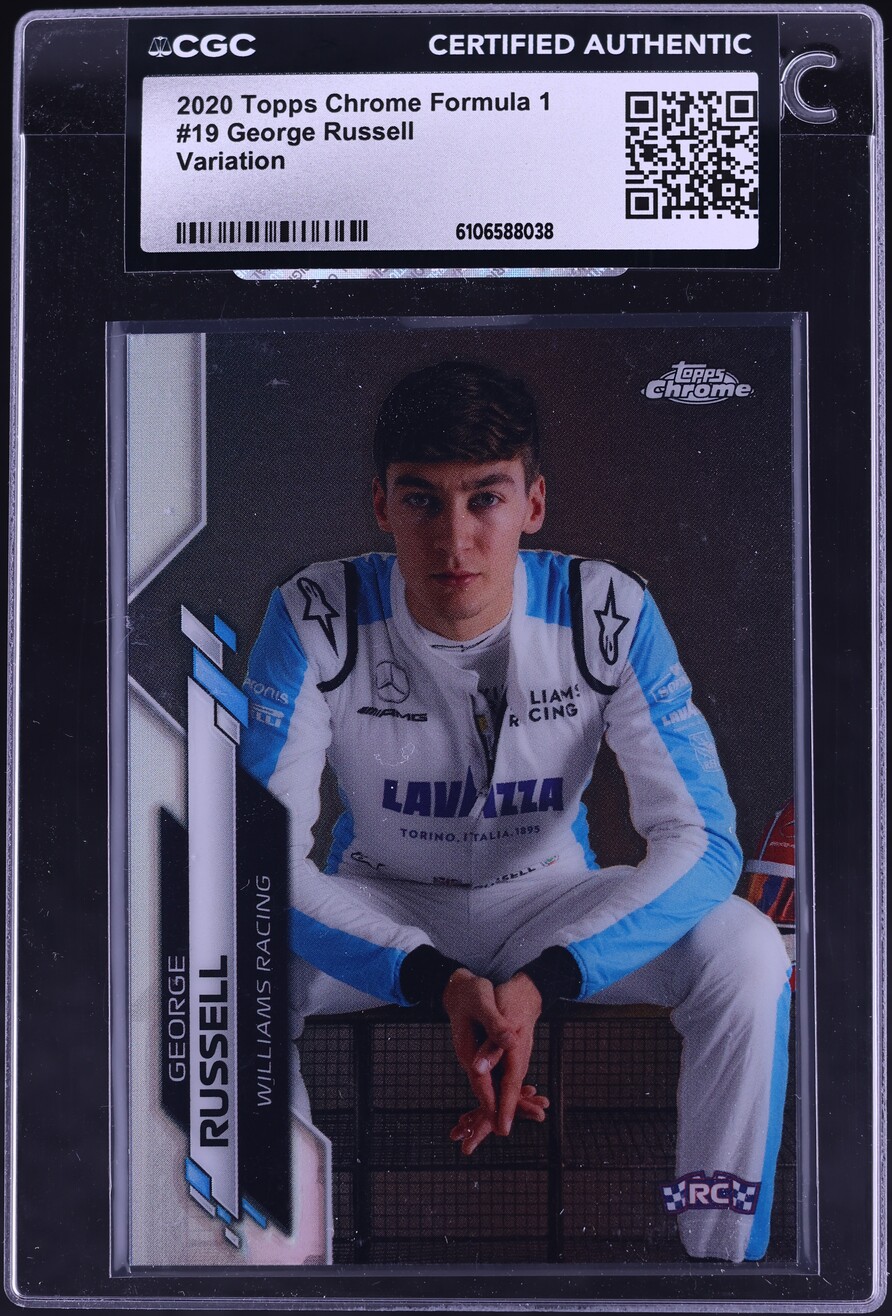 2020 Topps Chrome Formula 1 Variation George Russell ROOKIE #19 CGC AUTH