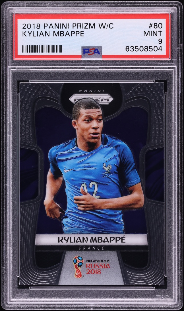 2018 Panini Prizm World Cup Kylian Mbappe #80 PSA 9 MINT
