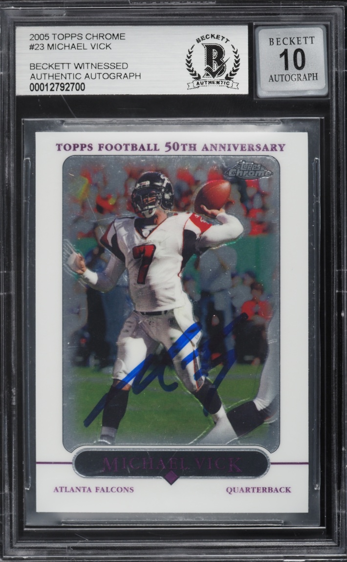 2005 Topps Chrome Michael Vick AUTO #23 BGS AUTH