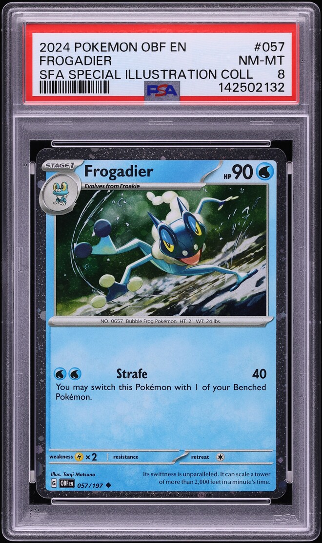 2024 Pokemon SV Obsidian Flames SFA Special Illustration Collection Frogadier #057 PSA 8 NM-MT