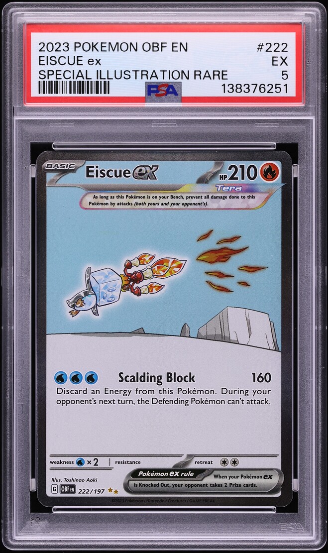 2023 Pokemon Scarlet & Violet Obsidian Flames SIR Eiscue ex #222 PSA 5 EX