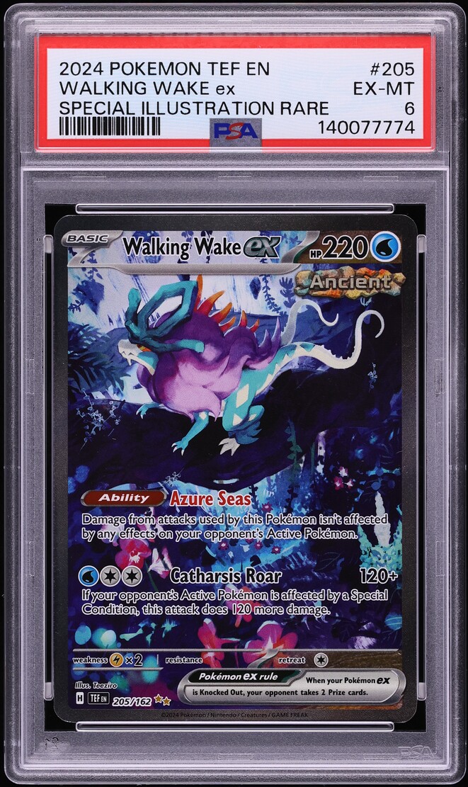 2024 Pokemon Scarlet & Violet Temporal Forces SIR Walking Wake EX #205 PSA 6 EXMT