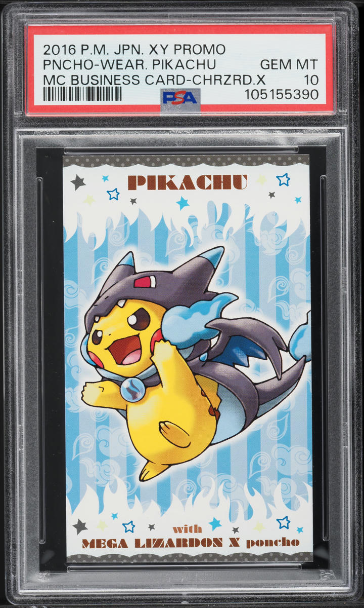 2016 Pokemon Japanese XY Promo MC Business Card Charizard Poncho Pikachu PSA 10