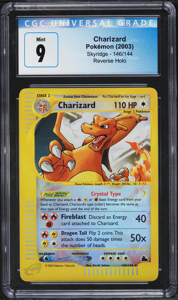 2003 Pokemon Skyridge Reverse Holo Charizard #146 CGC 9 MINT