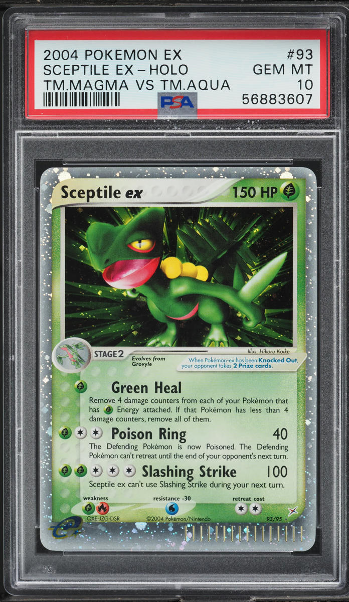 2004 Pokemon EX Team Magma Vs. Team Aqua Holo Sceptile Ex #93 PSA 10 GEM MINT