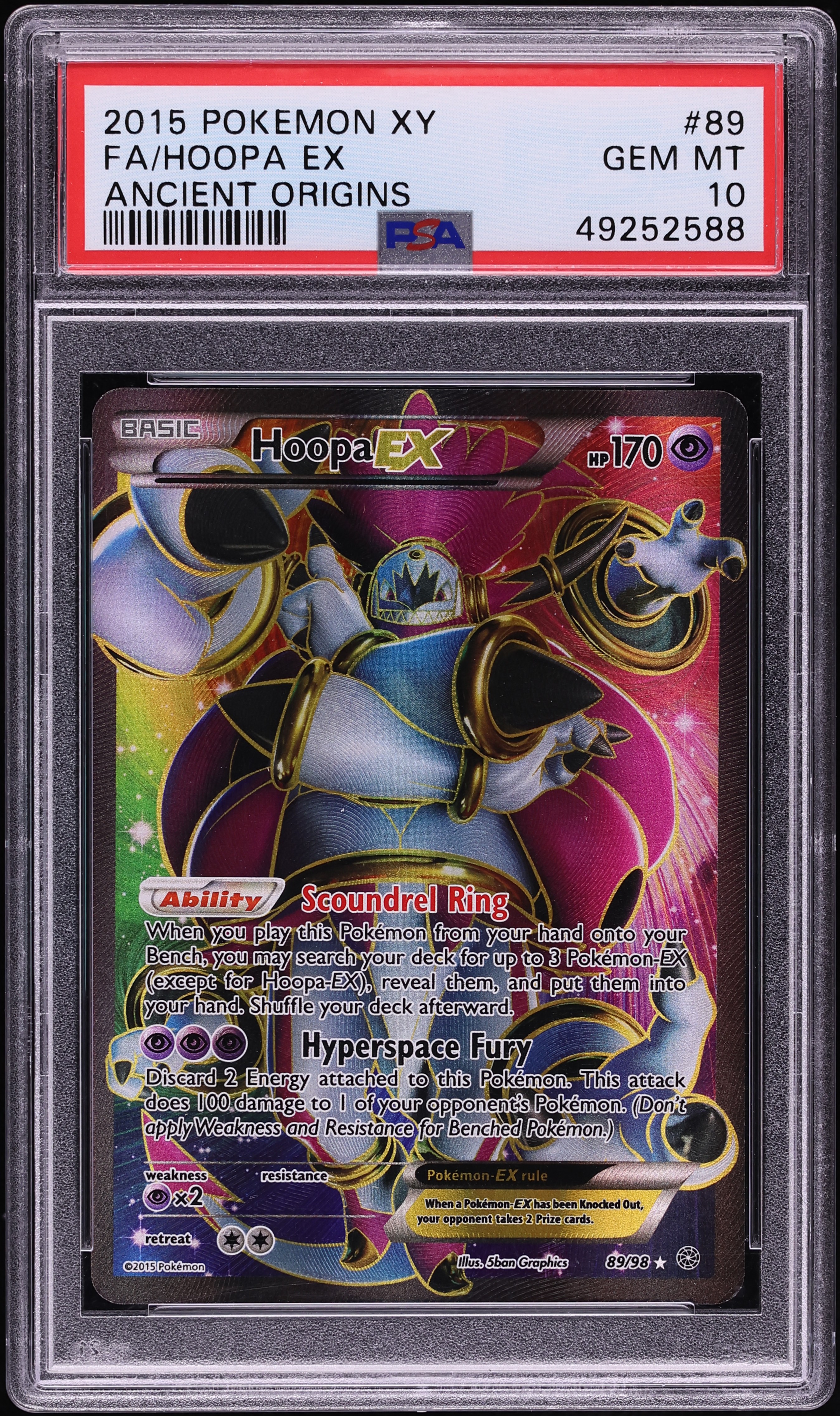 2015 Pokemon XY Ancient Origins Full Art Hoopa EX #89 PSA 10 GEM MINT