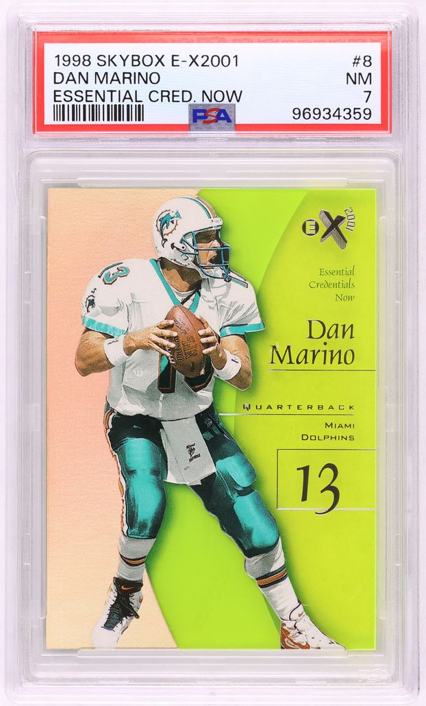 1998 Skybox E-X2001 Essential Credentials Now Dan Marino 8/8 #8 PSA 7 NRMT