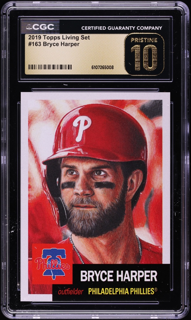 2019 Topps Living Set Bryce Harper #163 CGC 10 PRISTINE
