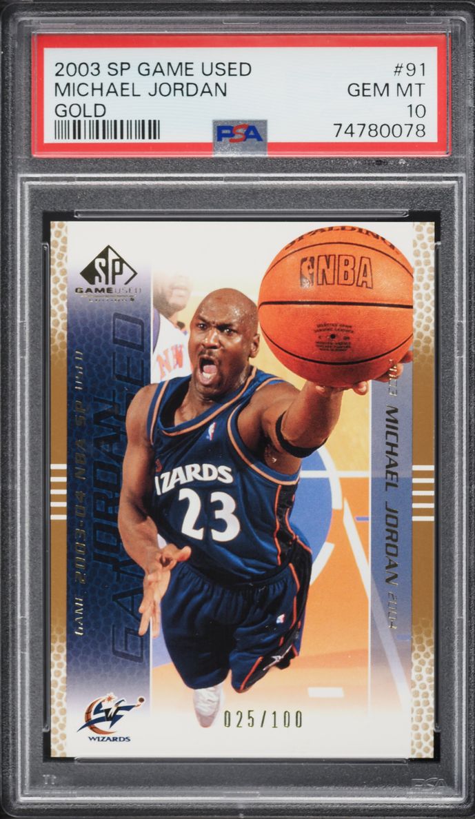 2003 SP Game Used Gold Michael Jordan /100 #91 PSA 10 GEM MINT