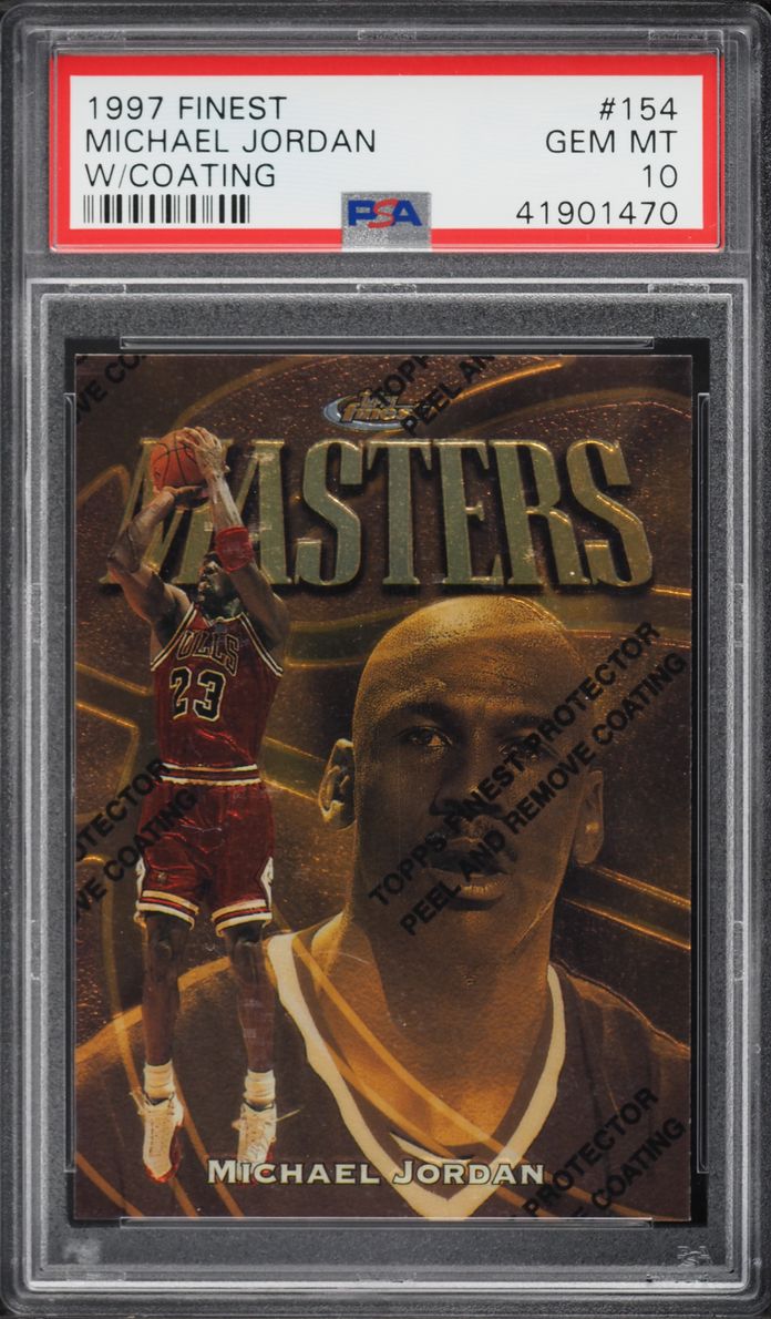 1997 Finest Basketball w/ Coating Michael Jordan #154 PSA 10 GEM MINT