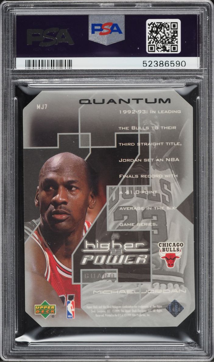 1999 Upper Deck MJ A Higher Power Level 1 Die-Cut Michael Jordan /100 #MJ7 PSA 10 GEM MINT