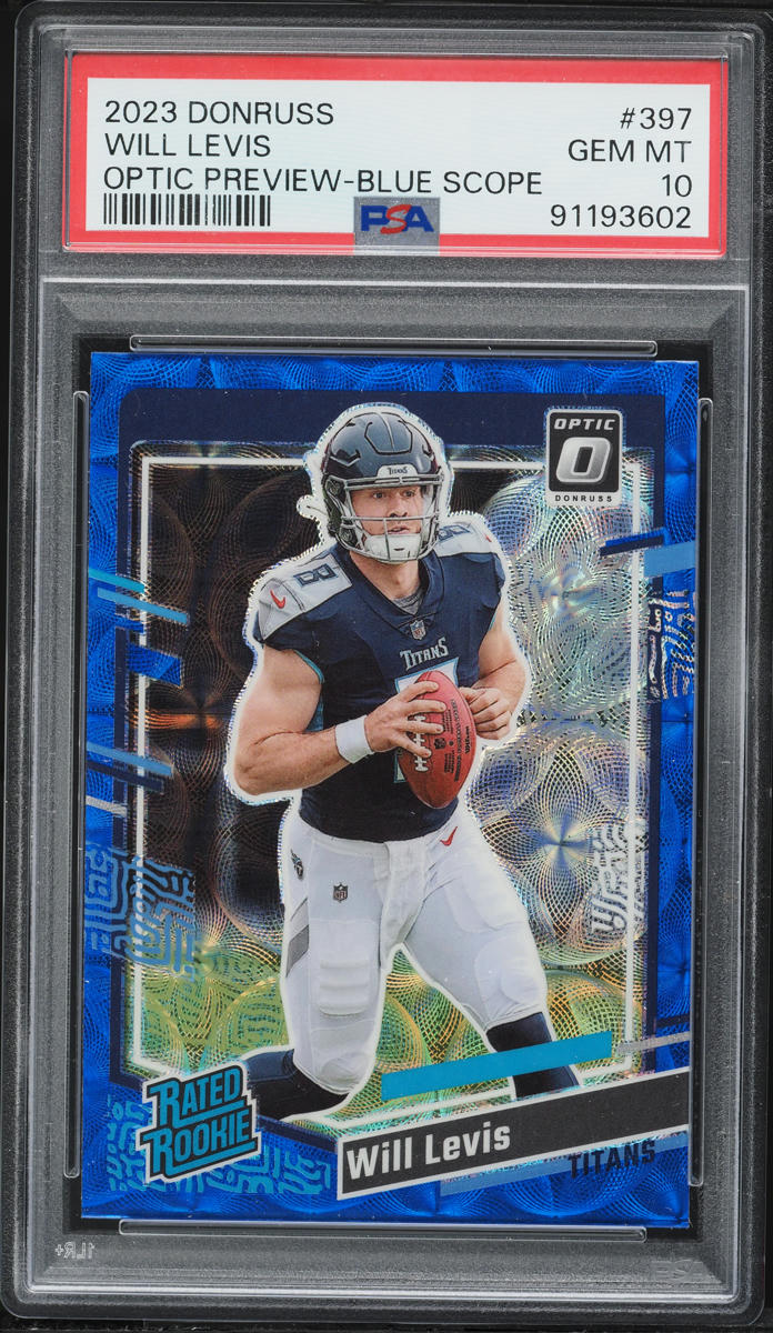 2023 Donruss Optic Preview Blue Scope Will Levis ROOKIE #397 PSA 10 GEM MINT