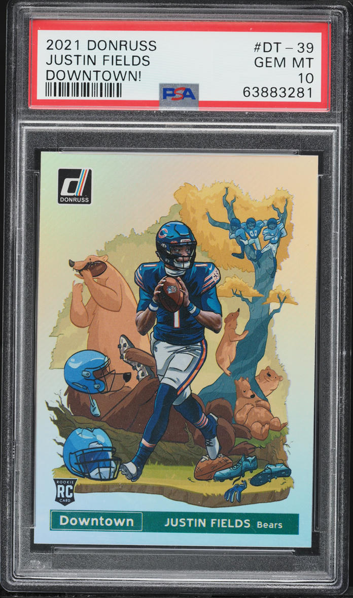 2021 Donruss Downtown Justin Fields ROOKIE #DT-39 PSA 10 GEM MINT