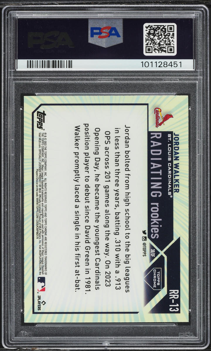 2023 Topps Chrome Radiating Jordan Walker ROOKIE #RR-13 PSA 10 GEM MINT