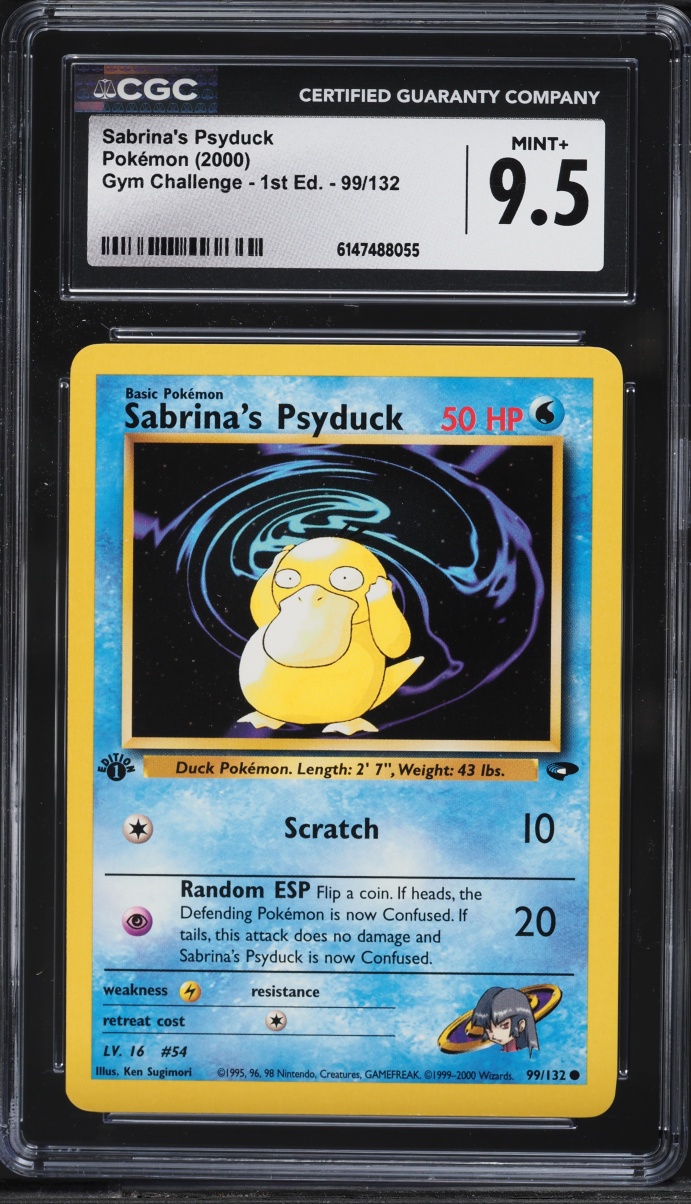 2000 Pokemon Gym Challenge 1st Edition Sabrina's Psyduck #99 CGC 9.5 MINT+