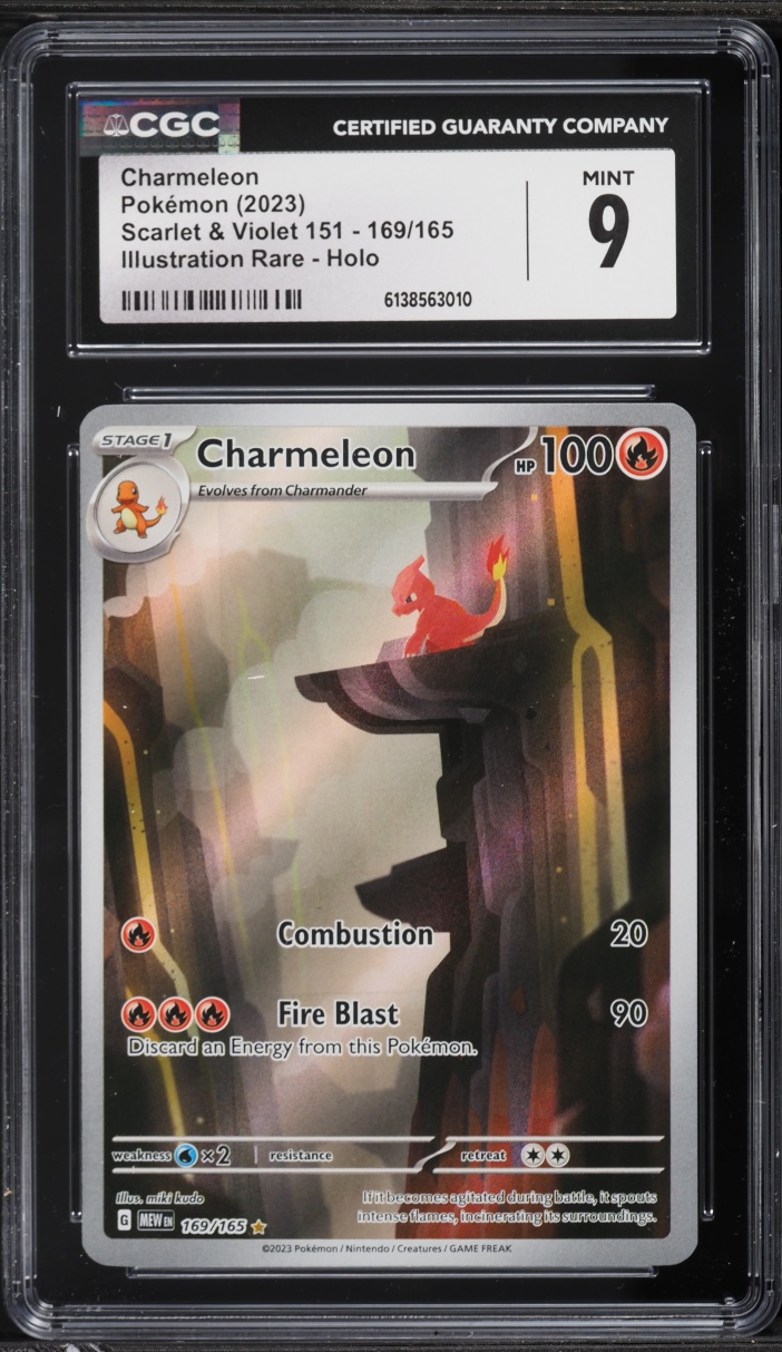2023 Pokemon Scarlet & Violet 151 IR Charmeleon #169 CGC 9 MINT