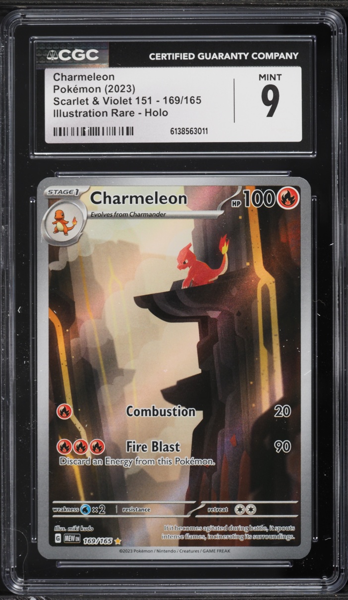 2023 Pokemon Scarlet & Violet 151 IR Charmeleon #169 CGC 9 MINT