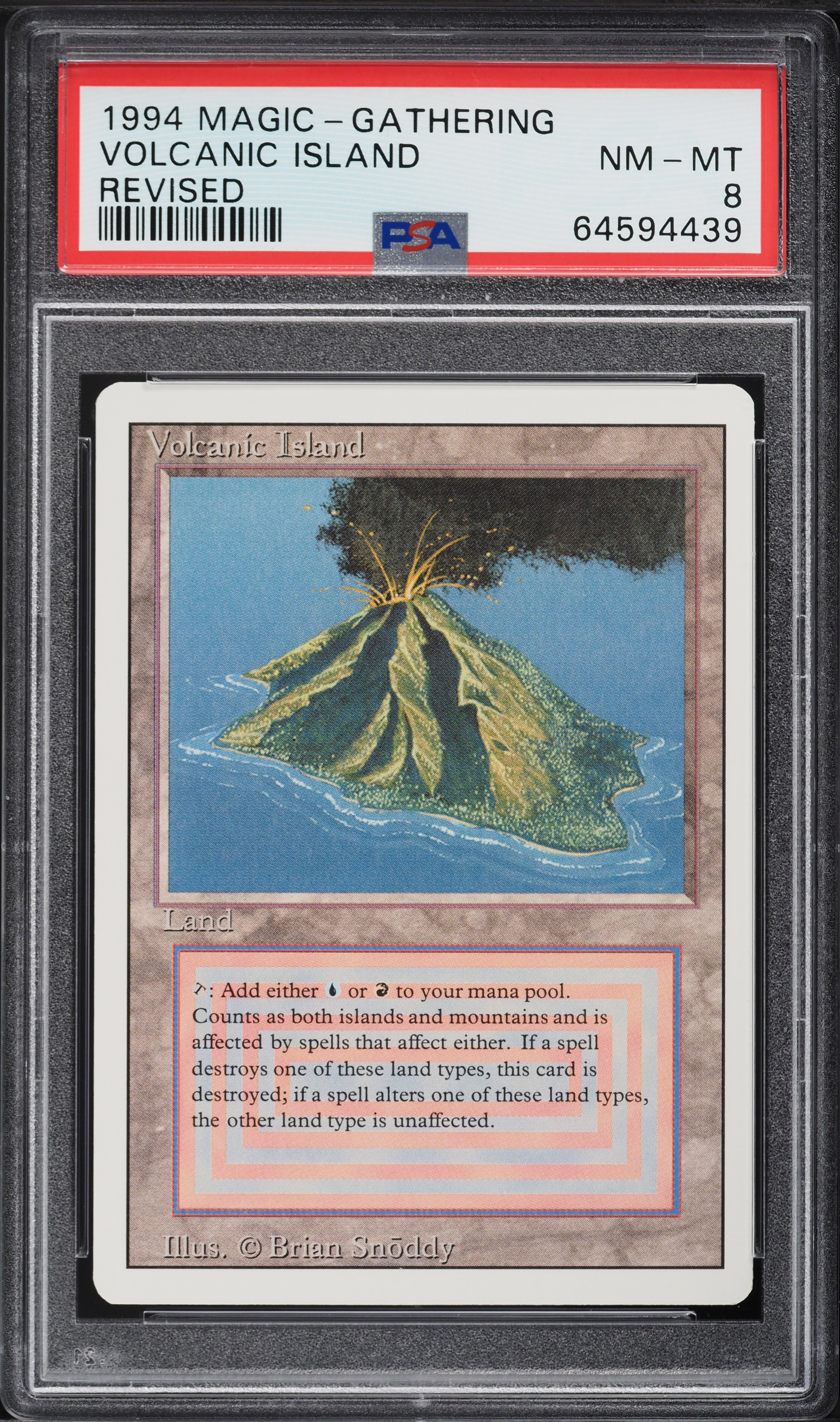 1994 Magic The Gathering MTG Revised Dual Land Volcanic