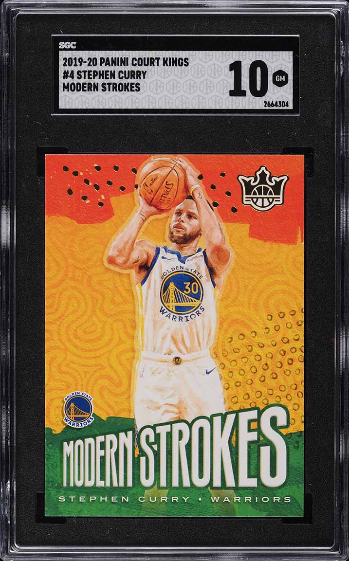 2019 Panini Court Kings Modern Strokes Stephen Curry #4 SGC 10 GEM