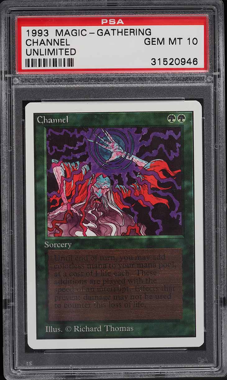 1993 Magic The Gathering MTG Unlimited Channel PSA 10 GEM MINT on
