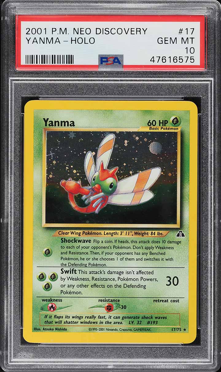2001 Pokemon Neo Discovery Holo Yanma #17 PSA 10 GEM MINT