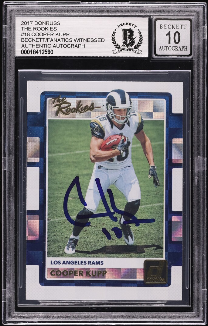 2017 Donruss Football Cooper Kupp ROOKIE AUTO #18 BGS AUTH